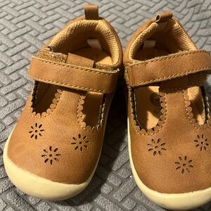 Stride Rite Tan Leather Kids Dress Shoes